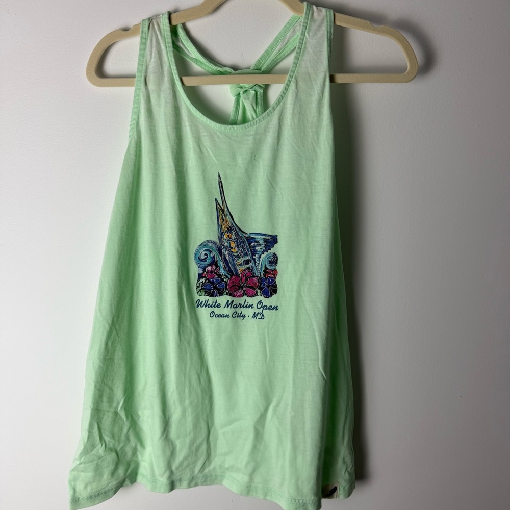 League Mint Green Relaxed Tank Top - Picture 4 of 4
